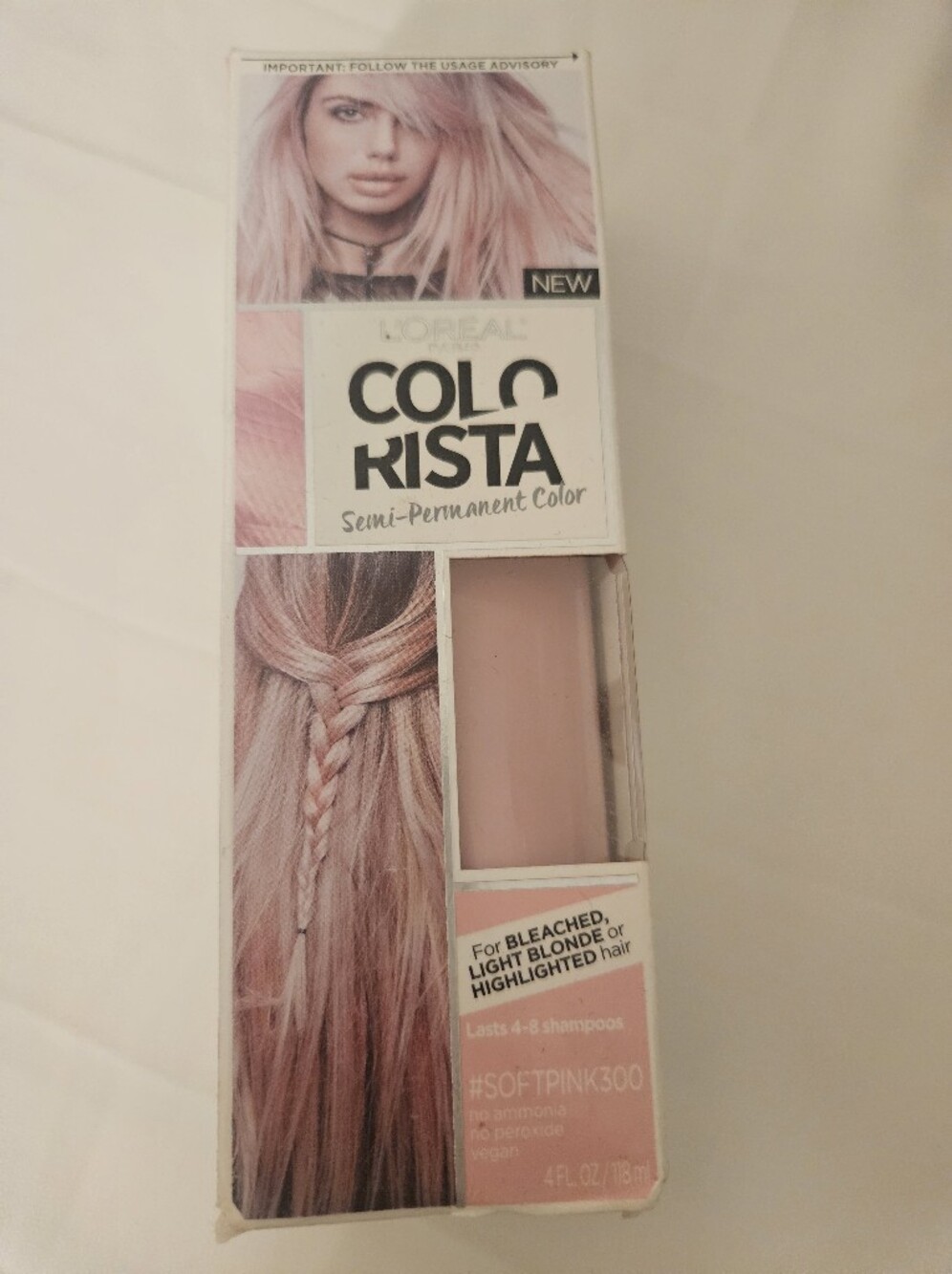 L'Oreal Colorista Semi-Permanent Hair Color - Soft Pastel Pink